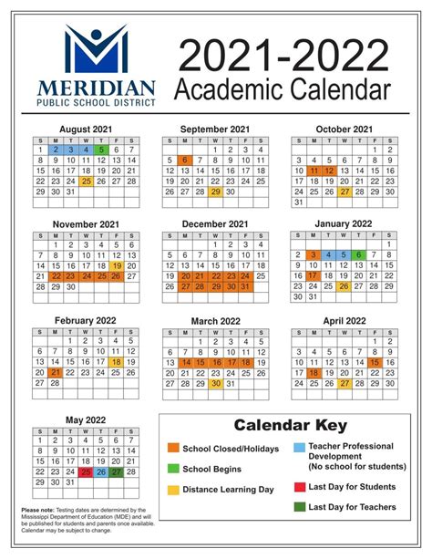 Mpsd Calendar